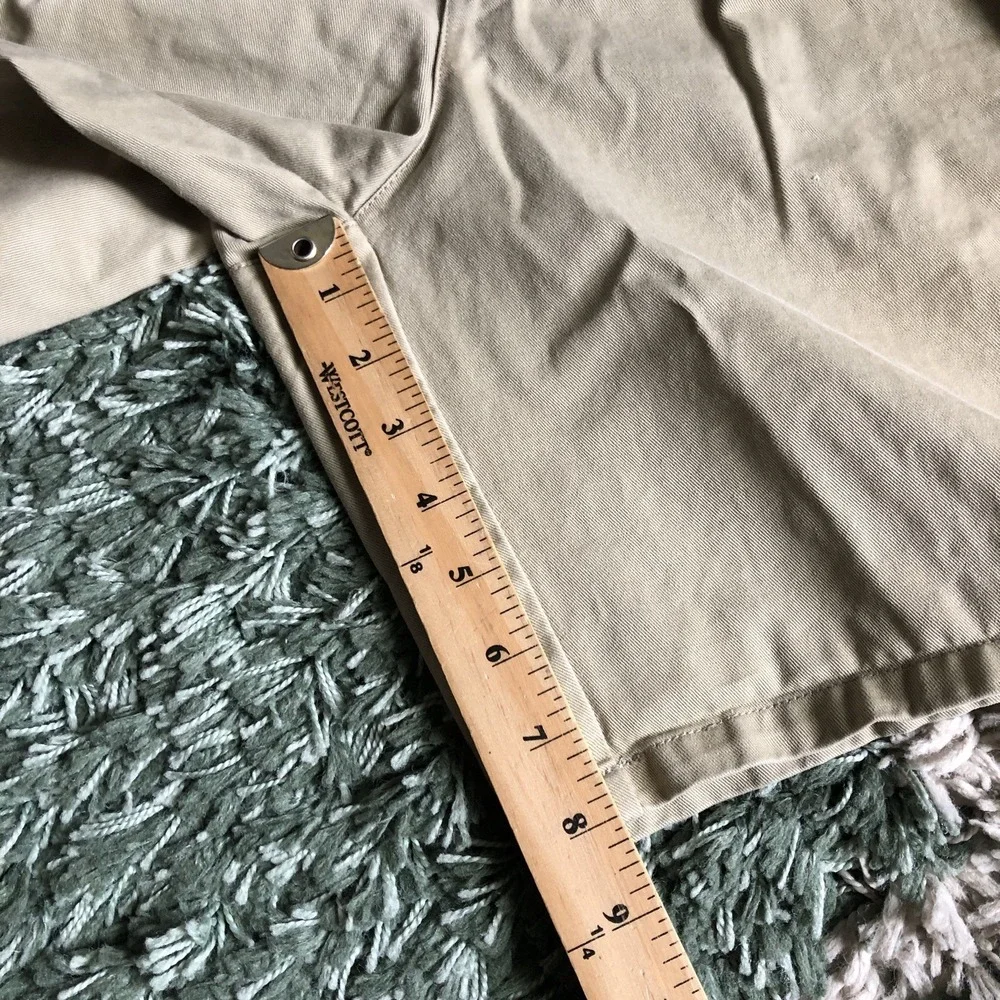 Vtg Gap Shorts Mens 34 Khaki Double Pleated Relaxed Baggy Fit 90 Chino Longer